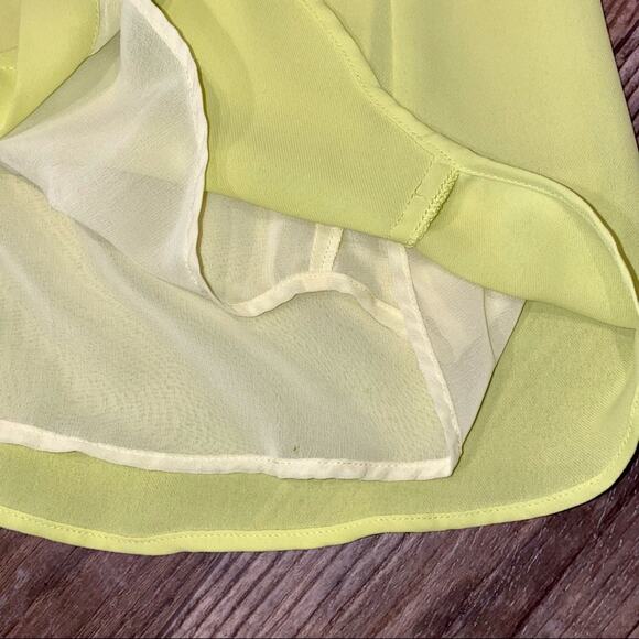 I.Madeline Neon Yellow Mini Tunic Shirt Dress Size Small - Picture 7 of 9